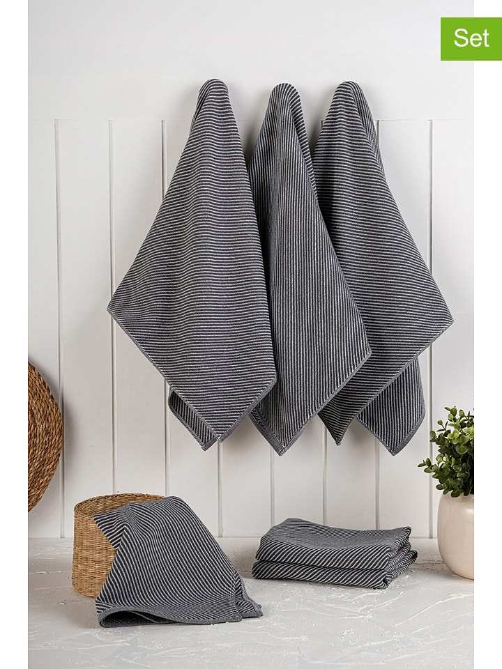 Violeta Home Ściereczki (6 szt.) w kolorze szarym do naczyń - 76 x 43 cm rozmiar: onesize