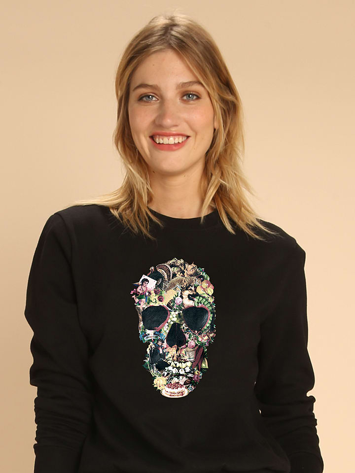 WOOOP Bluza "Vintage Skull" w kolorze czarnym rozmiar: L