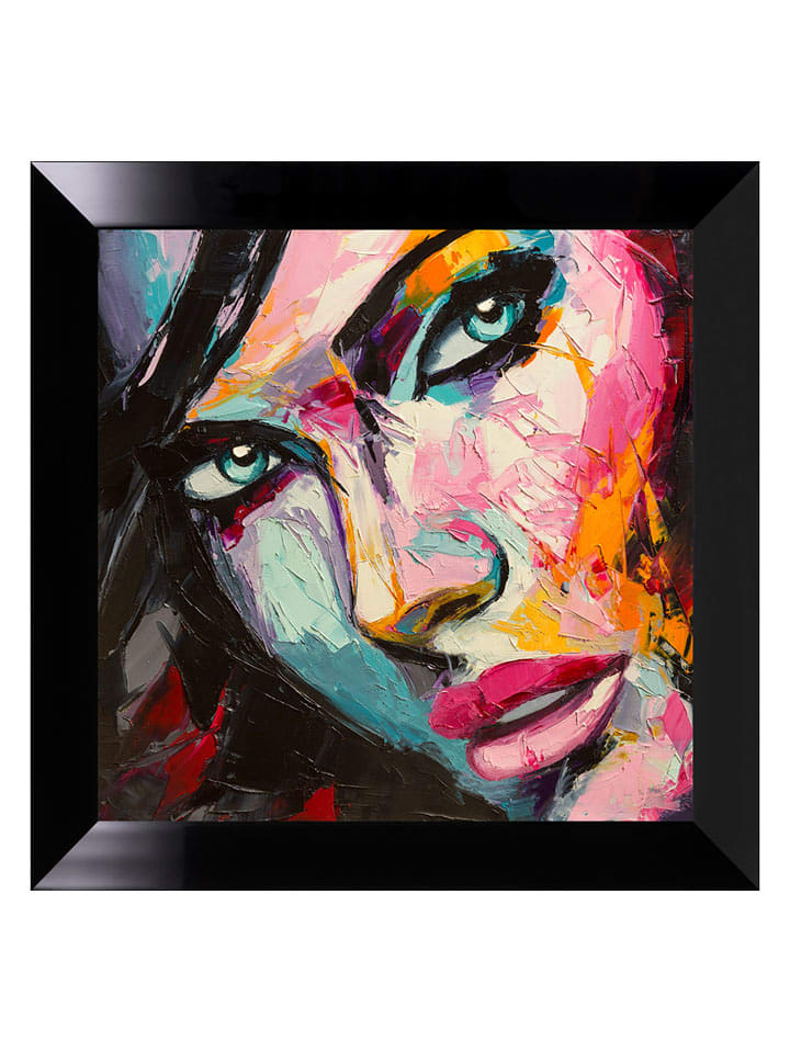 Ars Longa Druk artystyczny "Colorfull Face II" w ramce - 70 x 70 cm rozmiar: onesize