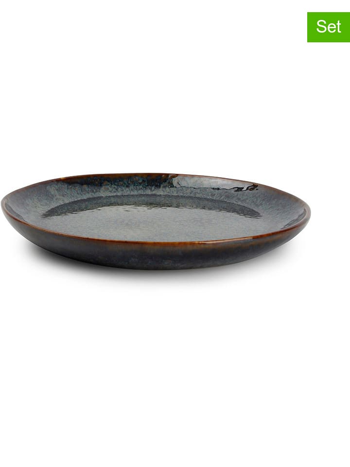 Salt and Pepper Talerze (4 szt.) "Mielo" w kolorze czarno-zielonym na pieczywo - Ø 15,5 cm rozmiar: onesize