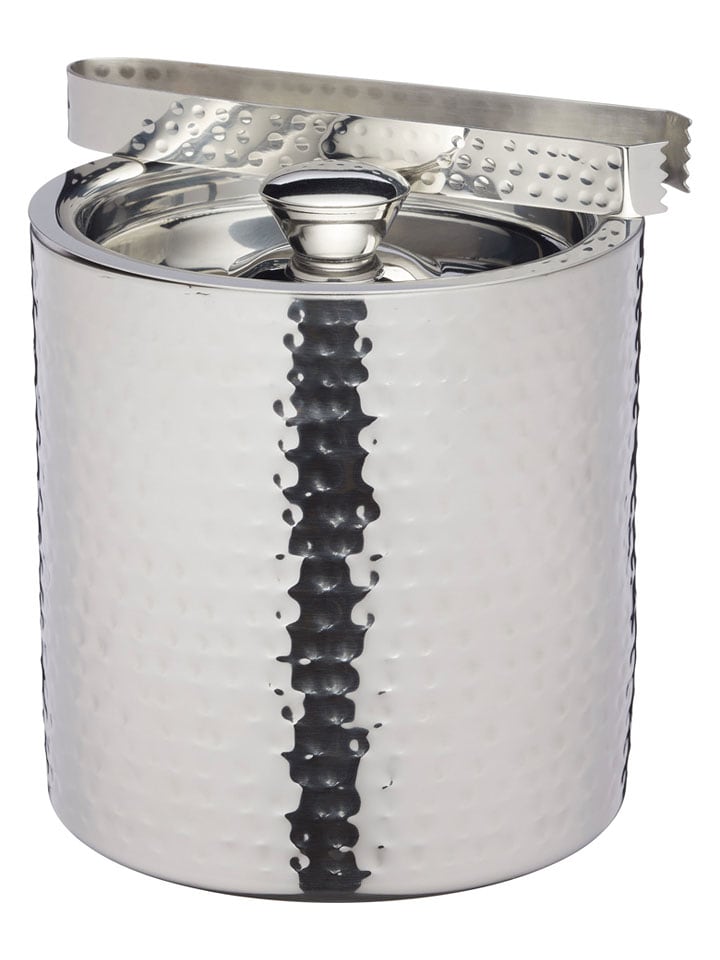 BarCraft Wiaderko w kolorze srebrnym na kostki lodu - wys. 16 x Ø 16,5 cm rozmiar: onesize