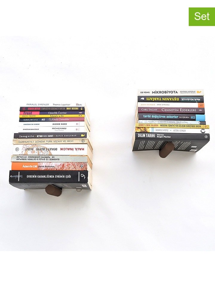 Scandinavia Concept Regały ścienne (2 szt.) w kolorze brązowym - 21 x 15 cm rozmiar: onesize