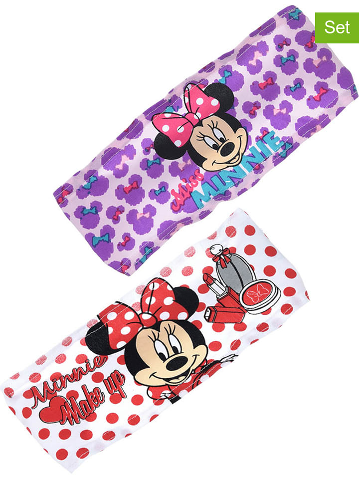 Disney Minnie Mouse Opaski (2 szt.) "Myszka Minnie" w kolorze białym i fioletowym do włosów rozmiar: onesize