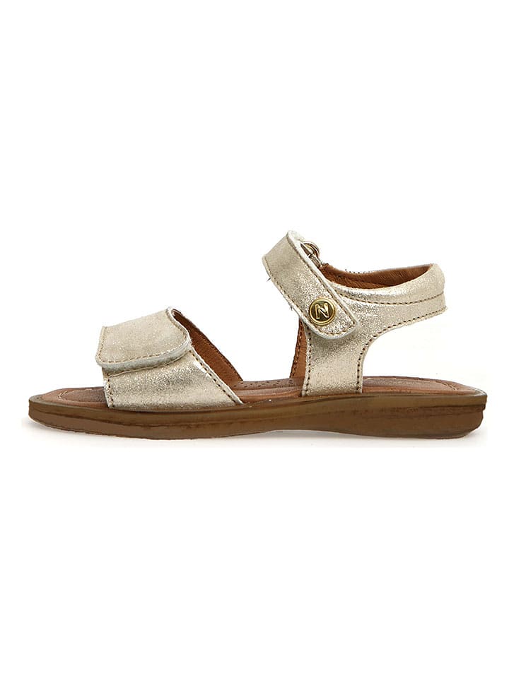 Naturino Skórzane sandały "Monet" w kolorze złotym rozmiar: 30