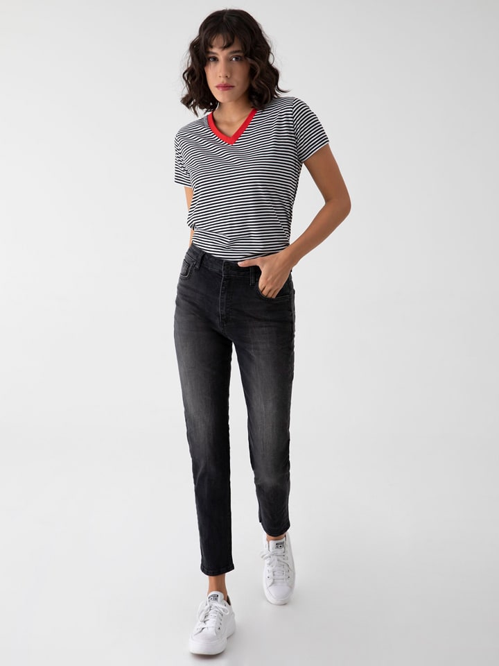 LTB Dżinsy "Freya" - Mom fit - w kolorze czarnym rozmiar: W29/L32