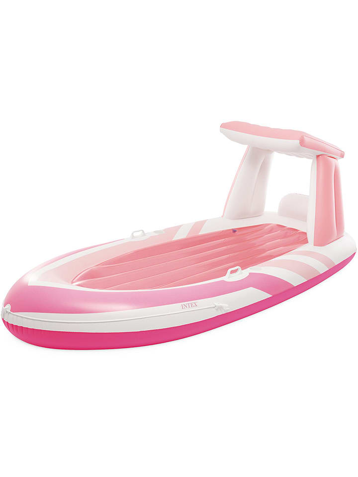 Intex Dmuchany materac w kolorze różowo-białym - 244 x 97 x 119 cm rozmiar: onesize