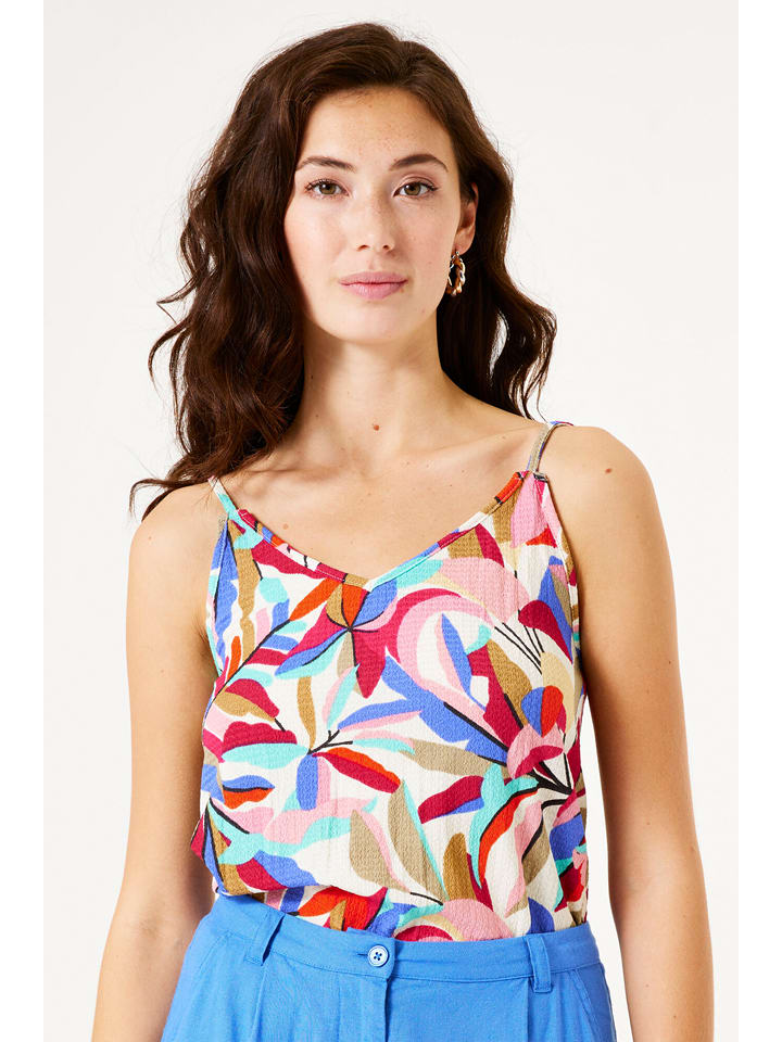 Garcia Top w kolorze kremowym ze wzorem rozmiar: L