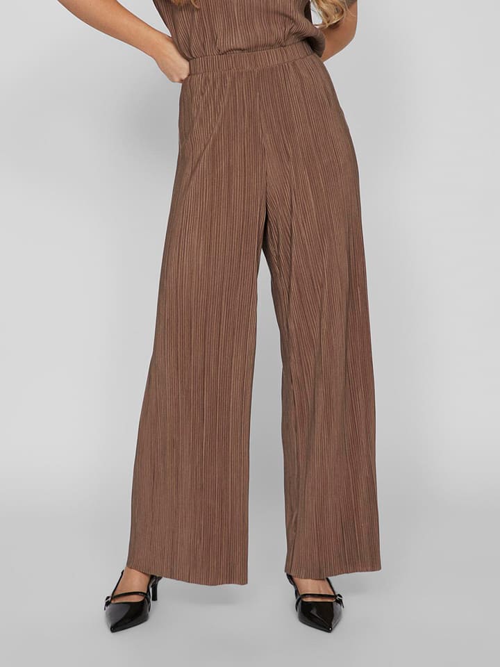 Vila Spodnie w kolorze jasnobrązowym rozmiar: S