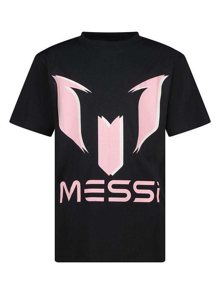 Messi Koszulka w kolorze czarno-jasnoróżowym rozmiar: 98