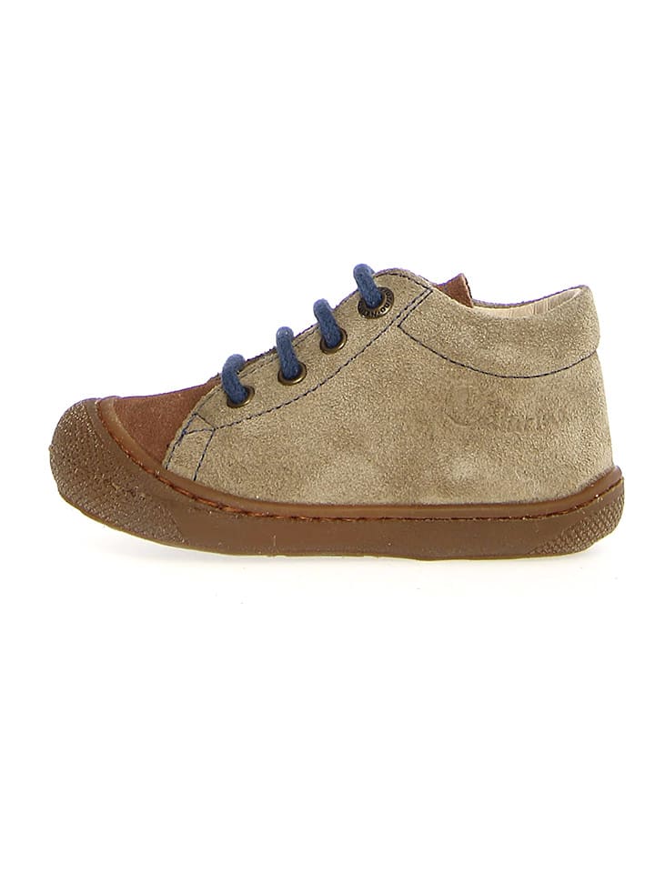 Naturino Skórzane buty "Cocoon" w kolorze beżowym do nauki chodzenia rozmiar: 18
