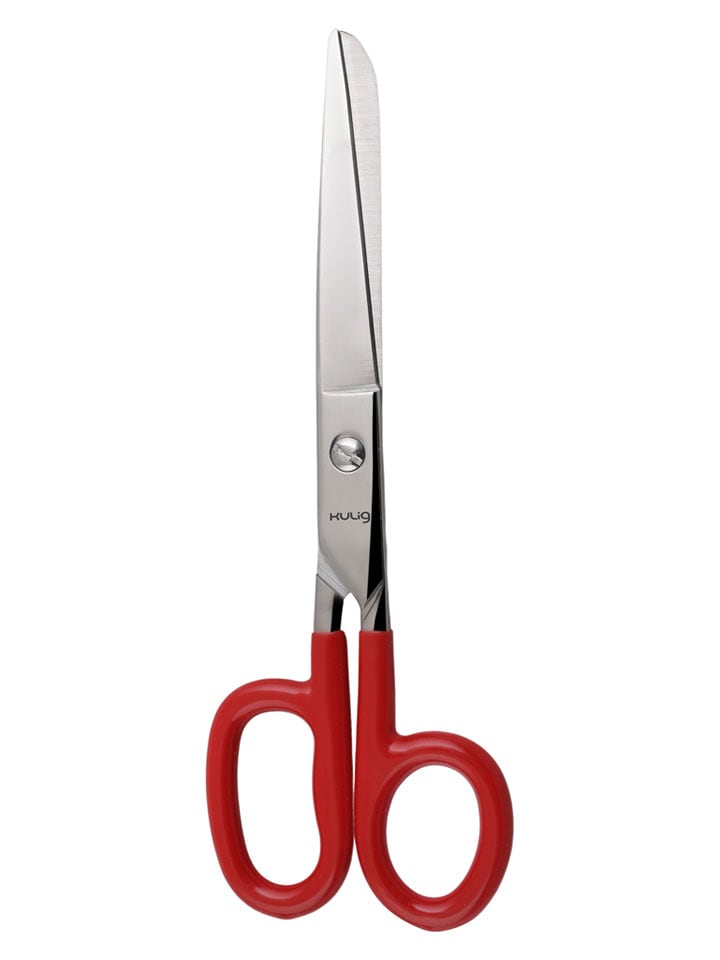 Vialli Design Nożyczki kuchenne w kolorze srebrno-czerwonym - wys. 18 cm rozmiar: onesize
