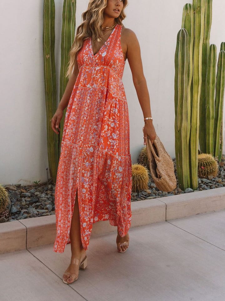 Milan Kiss Sukienka w kolorze pomarańczowo-lawendowym rozmiar: S