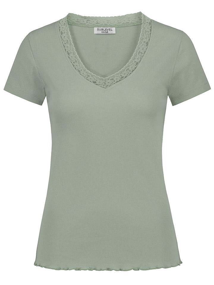 Sublevel Koszulka w kolorze zielonym rozmiar: L