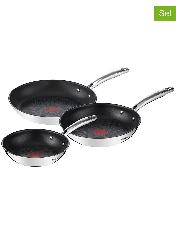 Tefal Patelnie (3 szt.) "Duetto" w kolorze czarnym rozmiar: onesize