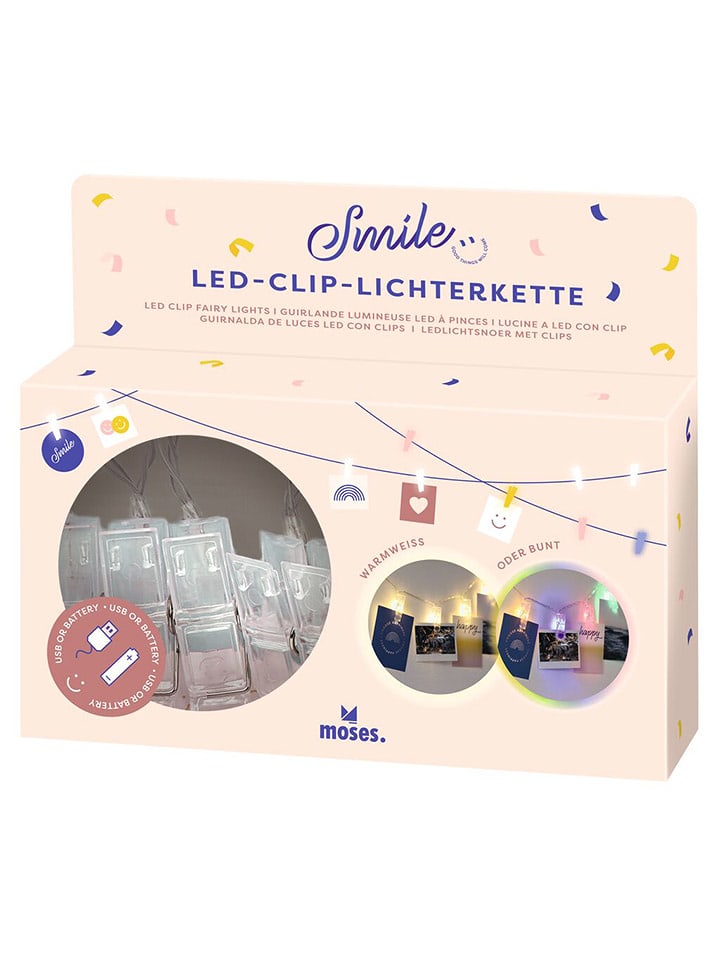 moses. Łańcuch świetlny LED "Smile" w różnych kolorach - dł. 105 cm rozmiar: onesize