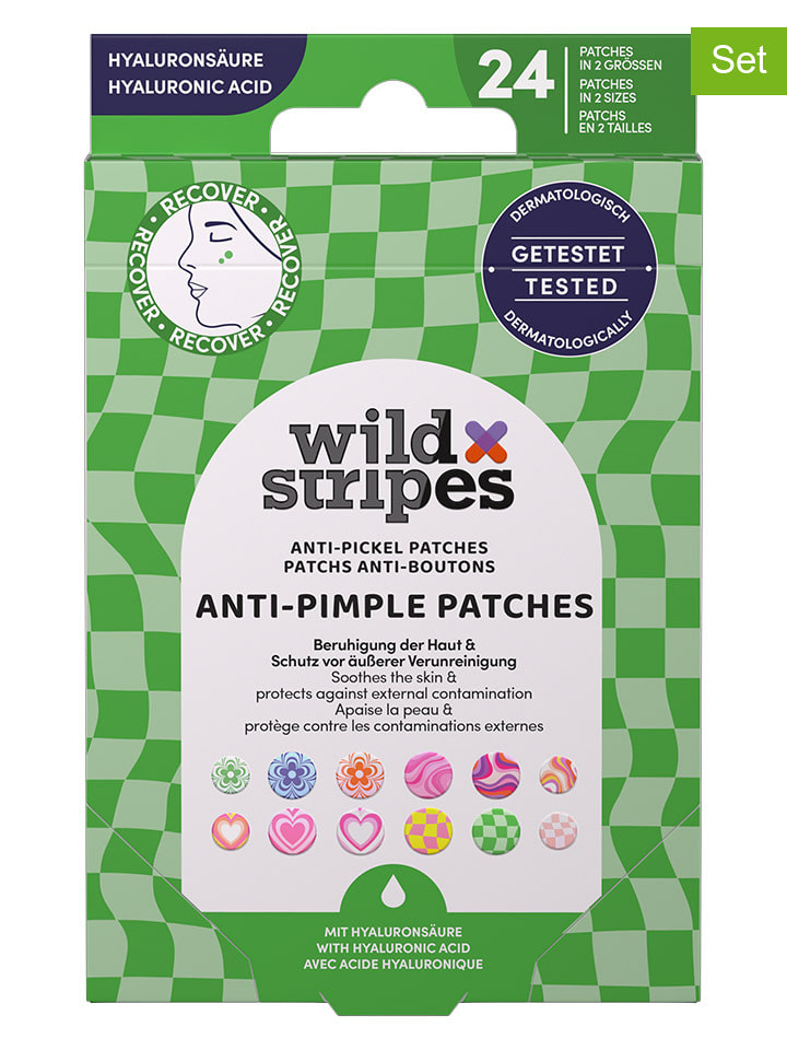 Wild Stripes Plastry (4 x 24 szt.) "Groovy Protect" na pryszcze rozmiar: onesize