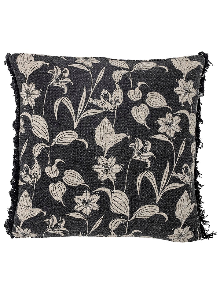 Bloomingville Poduszka "Mali" w kolorze kremowo-czarnym - 50 x 50 cm rozmiar: onesize