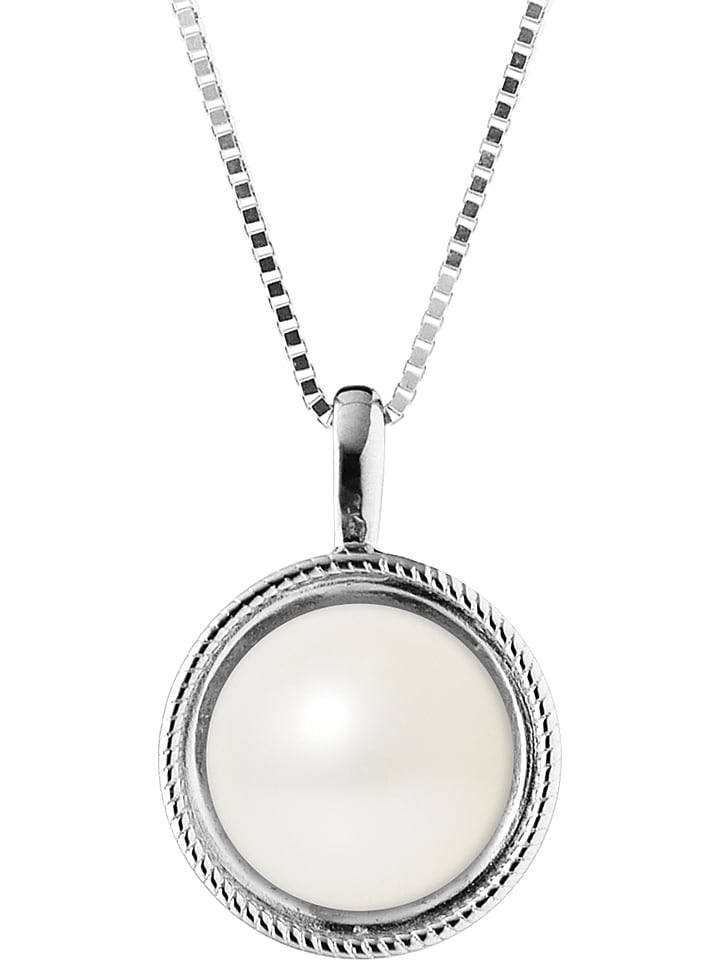 Pearline Srebrny naszyjnik z zawieszką - dł. 42 cm rozmiar: onesize