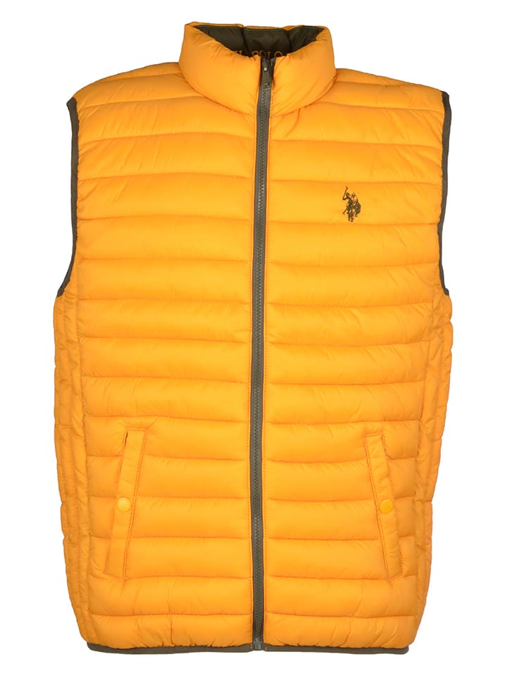U.S. Polo Assn. Kamizelka pikowana w kolorze żółtym rozmiar: XL