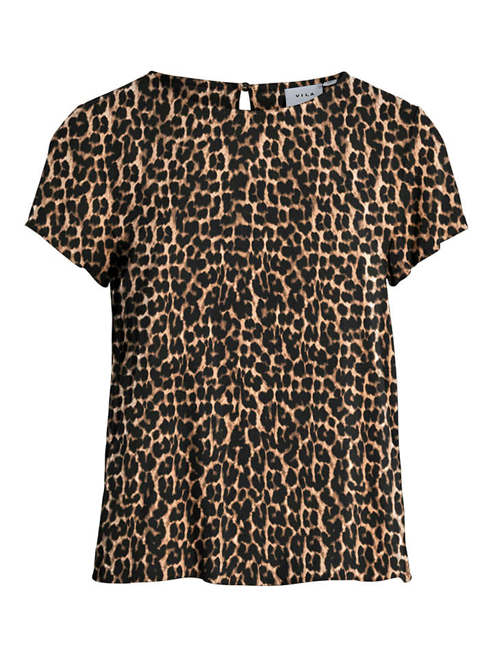 Vila Bluzka w kolorze beżowo-brązowym rozmiar: 38