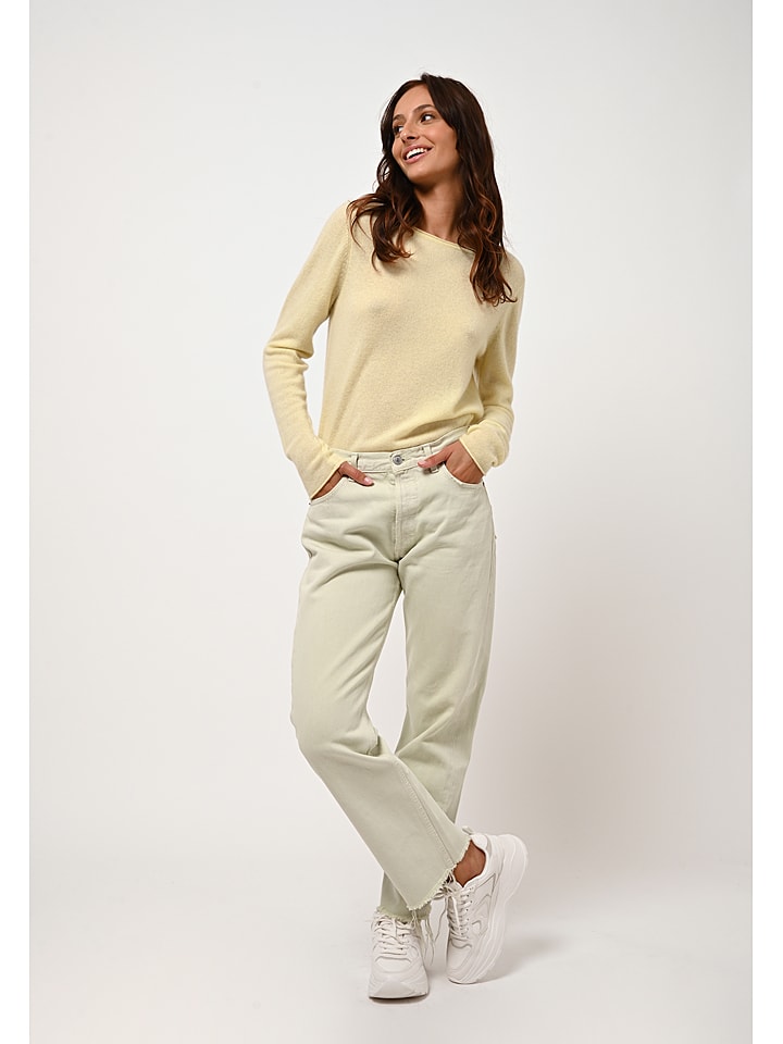 AUTHENTIC CASHMERE Kaszmirowy sweter "Criou" w kolorze żółtym rozmiar: M