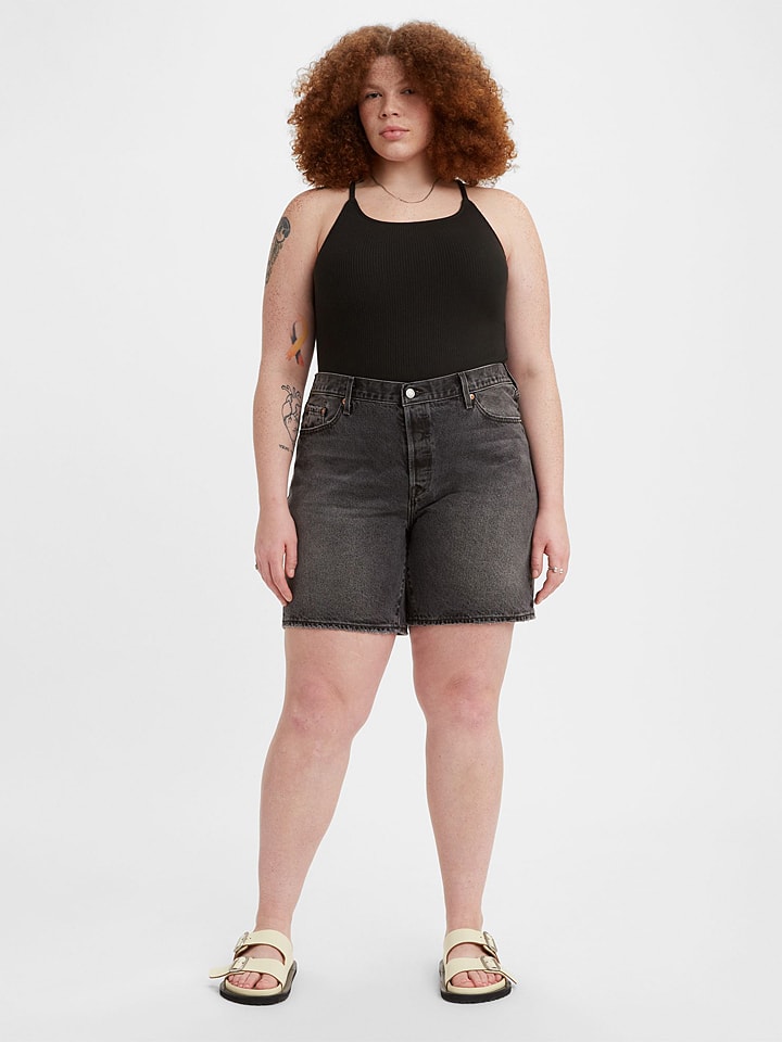 Levi´s Szorty dżinsowe "Plus 501" w kolorze antracytowym rozmiar: W42