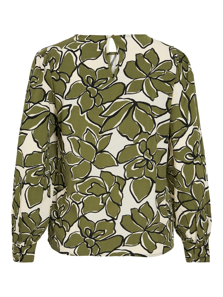 Vila Bluzka w kolorze oliwkowo-kremowym rozmiar: 36