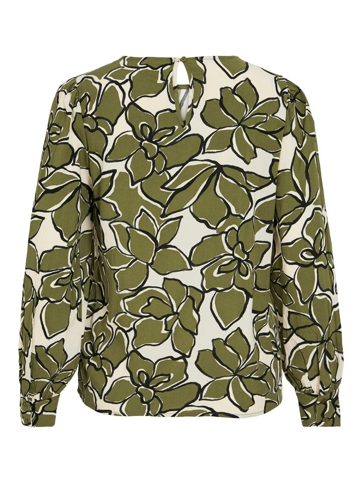 Vila Bluzka w kolorze oliwkowo-kremowym rozmiar: 36