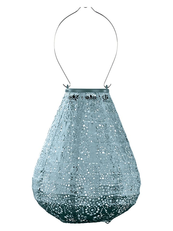 Lumiz Lampion solarny LED w kolorze niebieskoszarym - wys. 22,5 x Ø 20 cm rozmiar: onesize