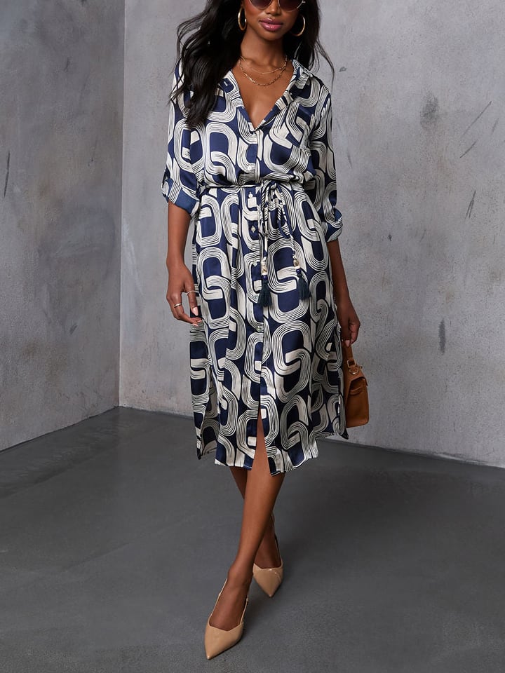 Milan Kiss Sukienka w kolorze granatowo-białym rozmiar: M