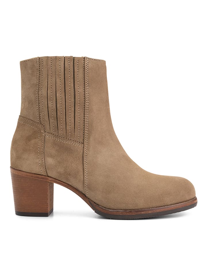 mysa Skórzane botki "Pentas" w kolorze beżowym rozmiar: 39