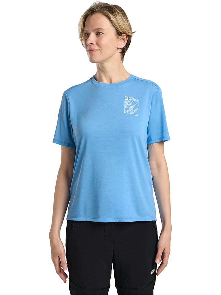 Jack Wolfskin Koszulka funkcyjna "Vonnan" w kolorze błękitnym rozmiar: M