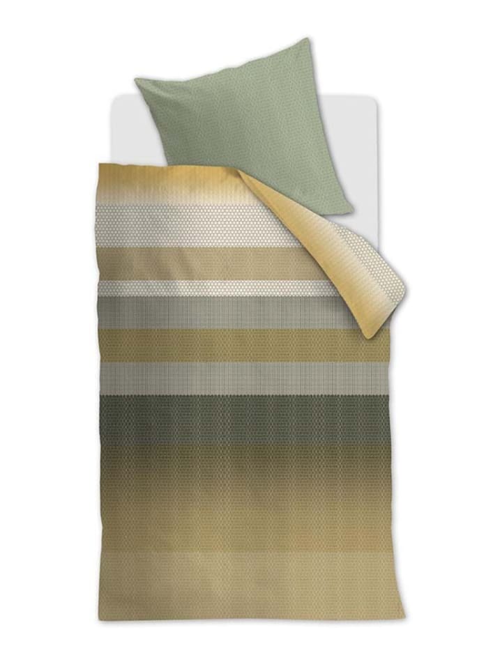 Beddinghouse Komplet pościeli satynowej "Theo" w kolorze zielono-szarym rozmiar: 135x200 cm