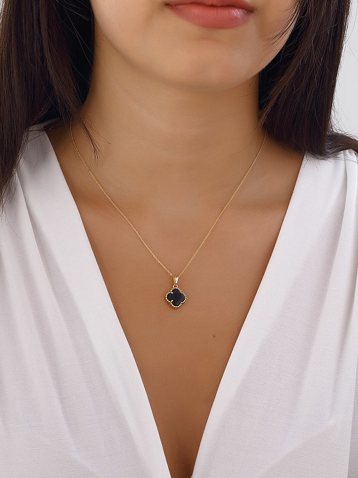 Nakkash Pozłacany naszyjnik z masą perłową rozmiar: onesize