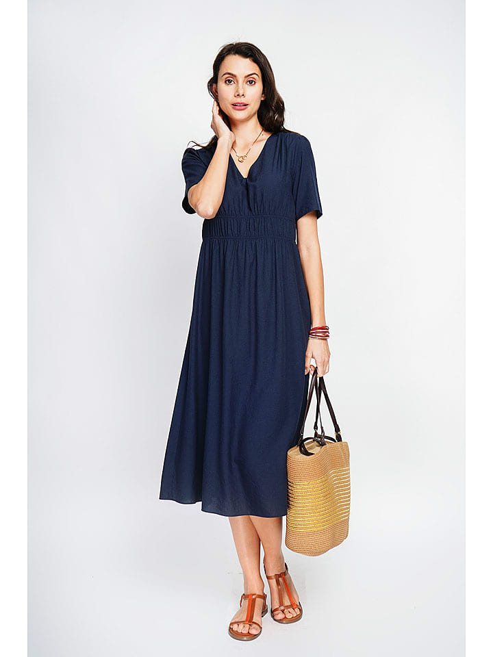 Le Jardin du Lin Sukienka w kolorze granatowym rozmiar: 38