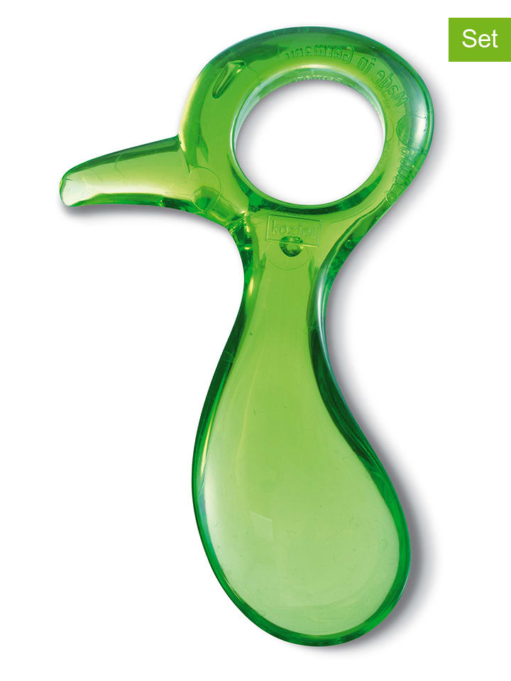 koziol Łyżeczki (2 szt.) w kolorze zielonym do kiwi - 9 x 5,5 cm rozmiar: onesize