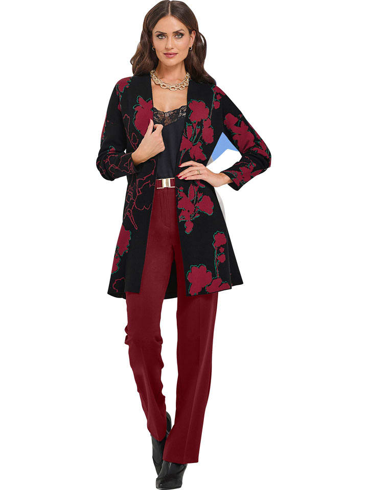 Heine Kardigan w kolorze czarno-czerwonym rozmiar: 36