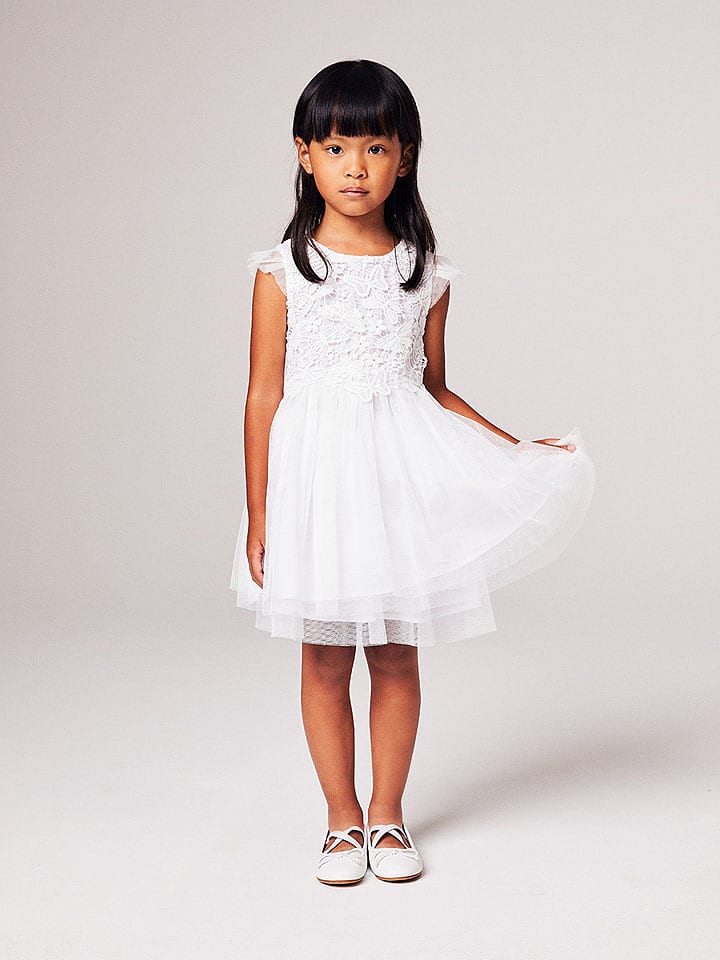 Benetton Sukienka w kolorze białym rozmiar: 110