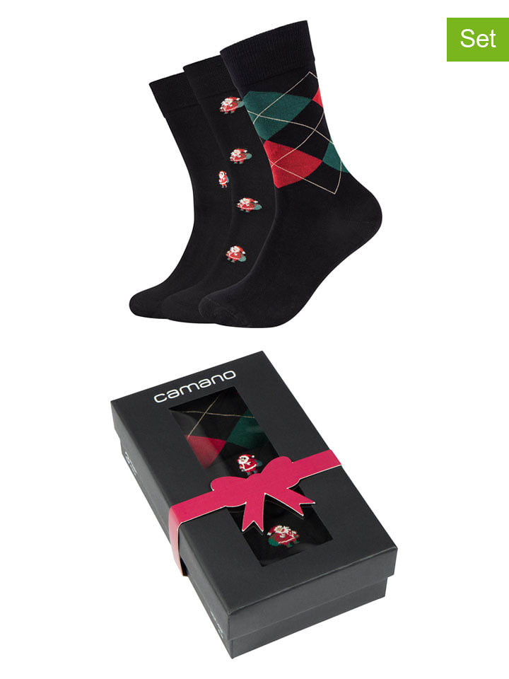 camano Skarpety (3 pary) w kolorze czarnym rozmiar: 43-46