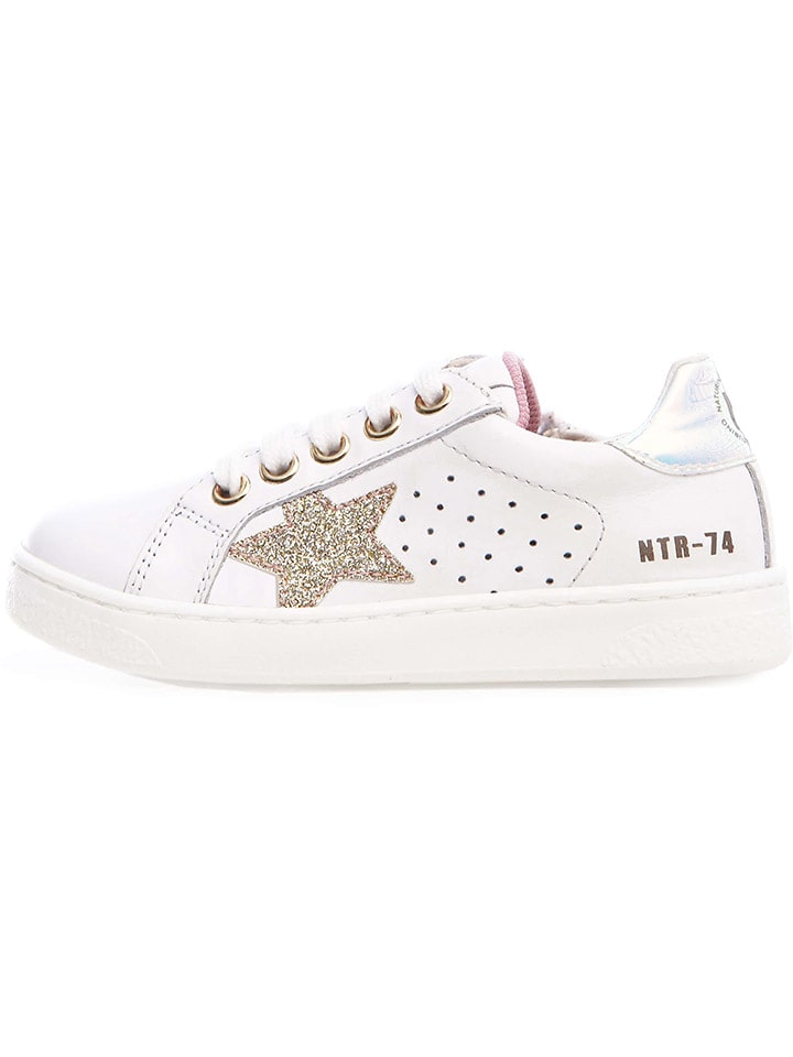 Naturino Sneakersy "Pinn" w kolorze złoto-białym rozmiar: 33