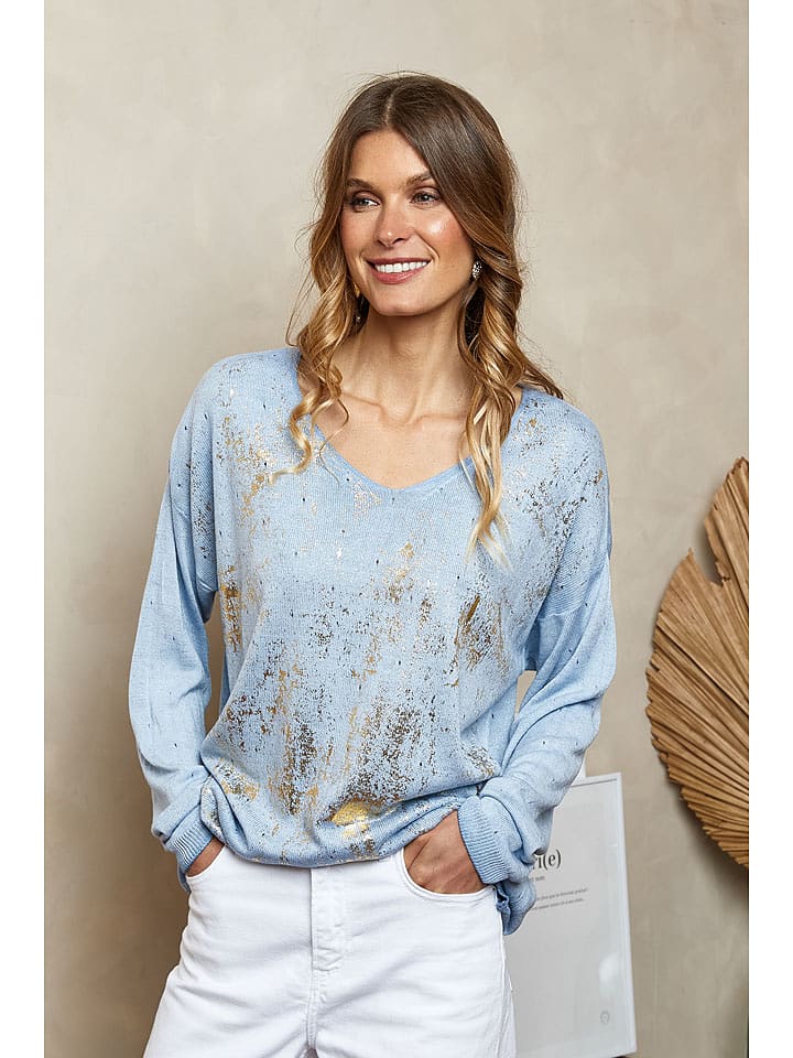 Joséfine Sweter "Evelia" w kolorze błękitnym rozmiar: M