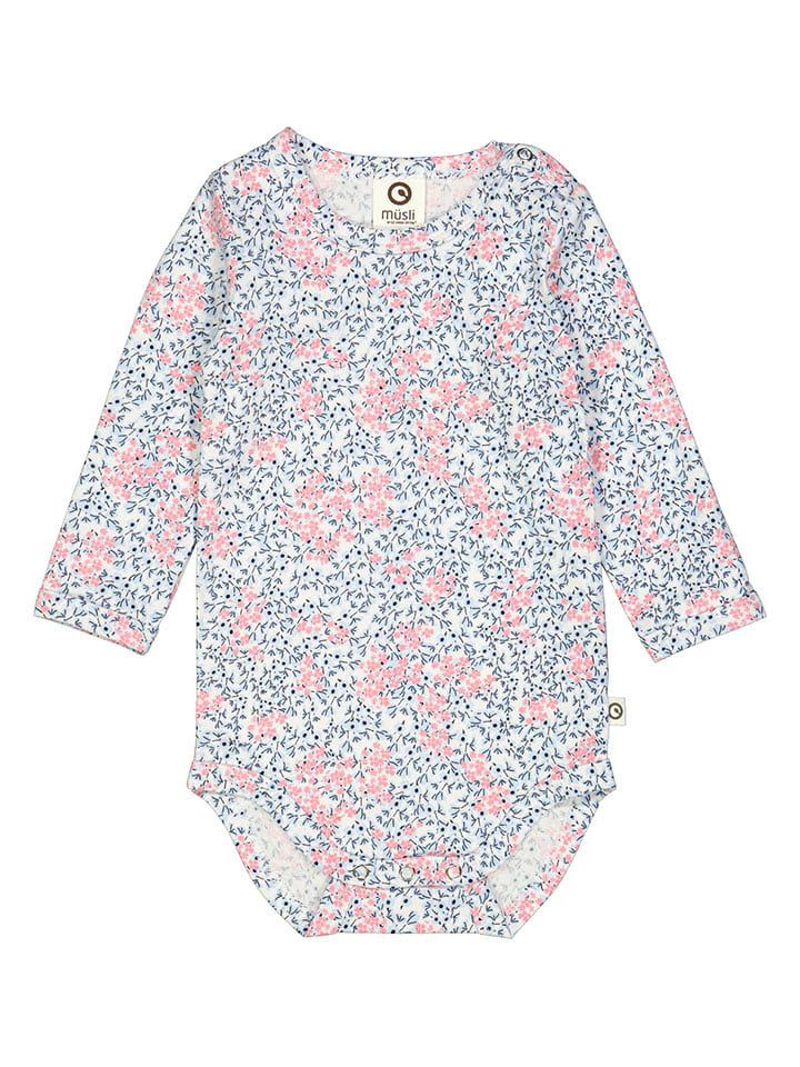 müsli Body w kolorze błękitno-biało-jasnoróżowym rozmiar: 98