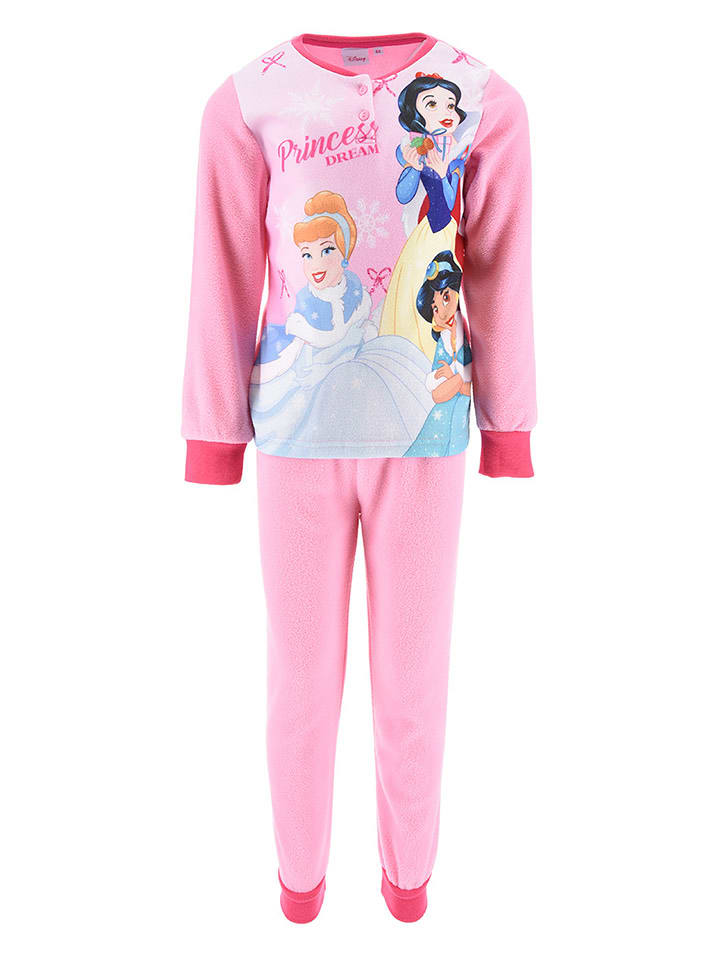 Disney Princess Piżama "Princesse" w kolorze jasnoróżowym ze wzorem rozmiar: 104