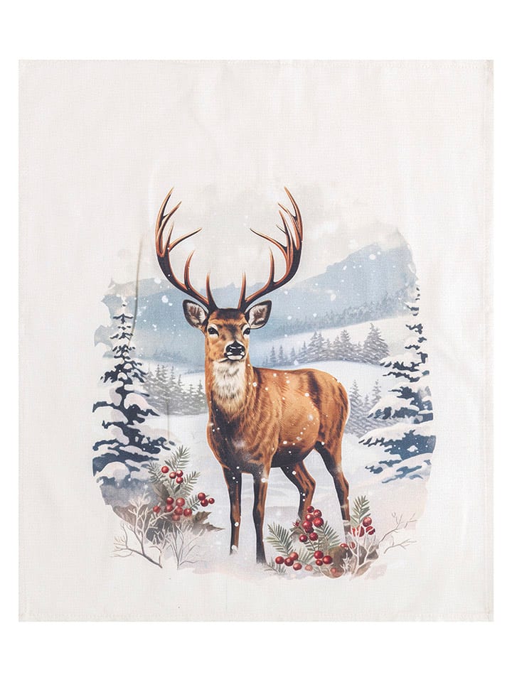 Magma Heimtex Ściereczka "Hirsch" ze wzorem do naczyń - 70 x 50 cm rozmiar: onesize