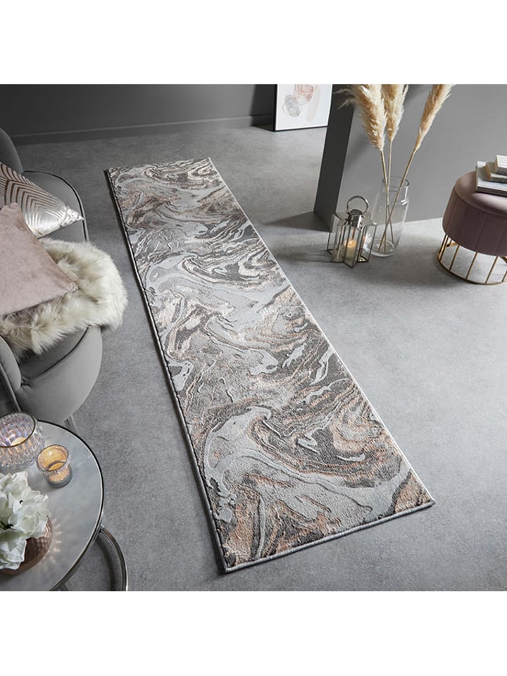 Flair Rugs Chodnik w kolorze jasnoróżowo-szarym ze wzorem rozmiar: 60x230 cm