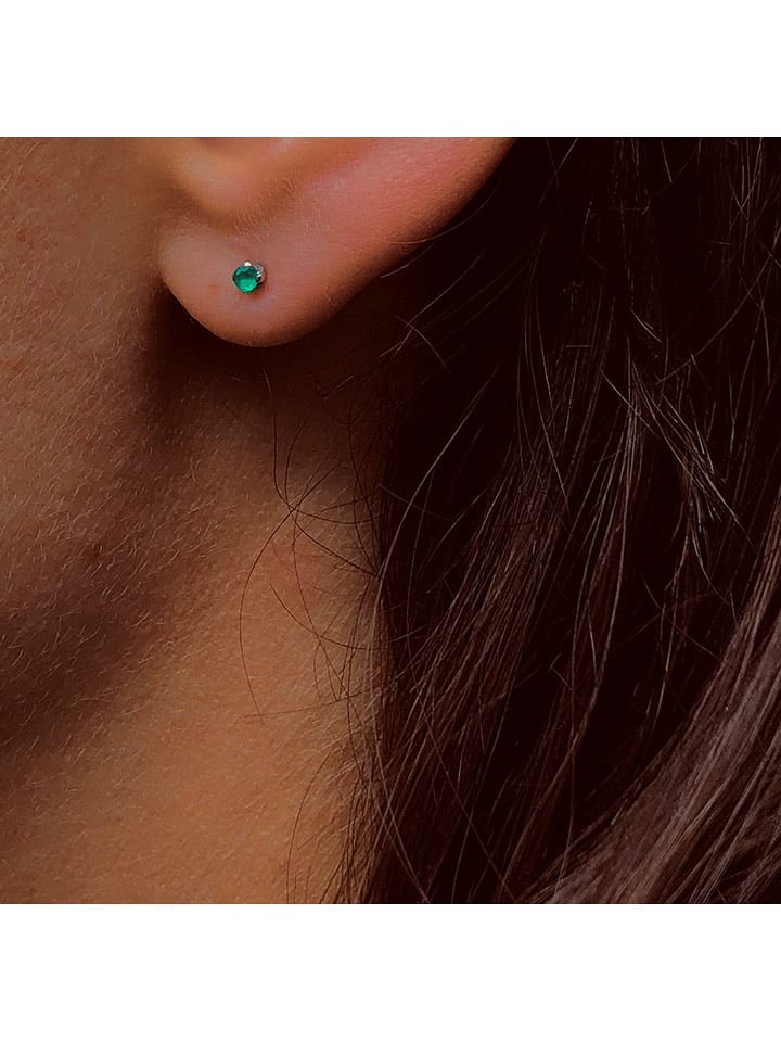 OR Carats Złote kolczyki-wkrętki ze szmaragdami rozmiar: onesize