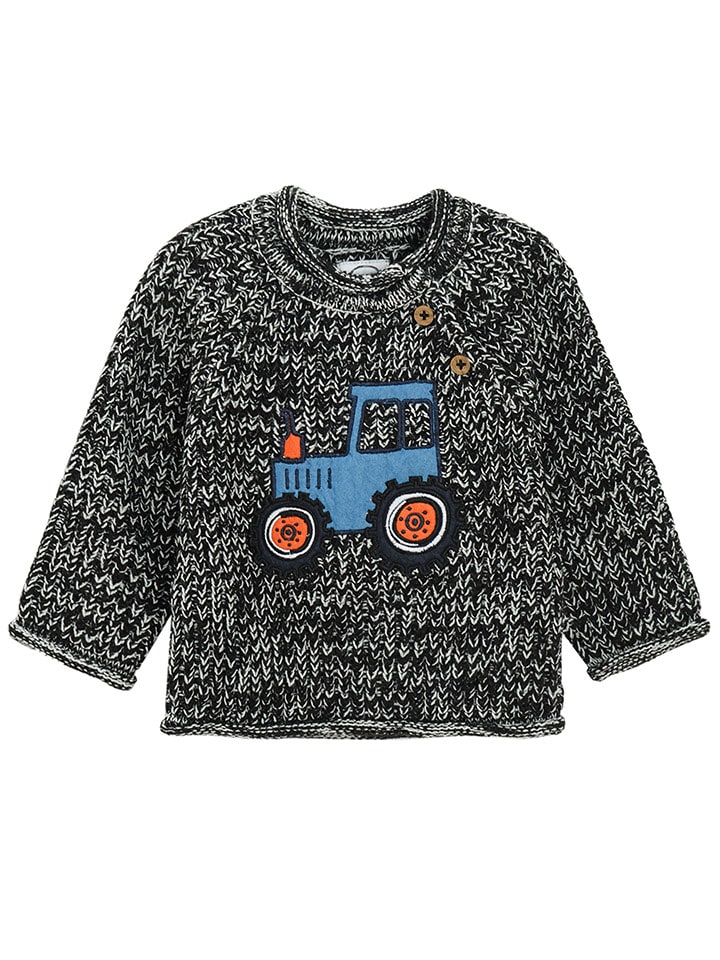 COOL CLUB Sweter w kolorze czarno-biało-niebieskim rozmiar: 80