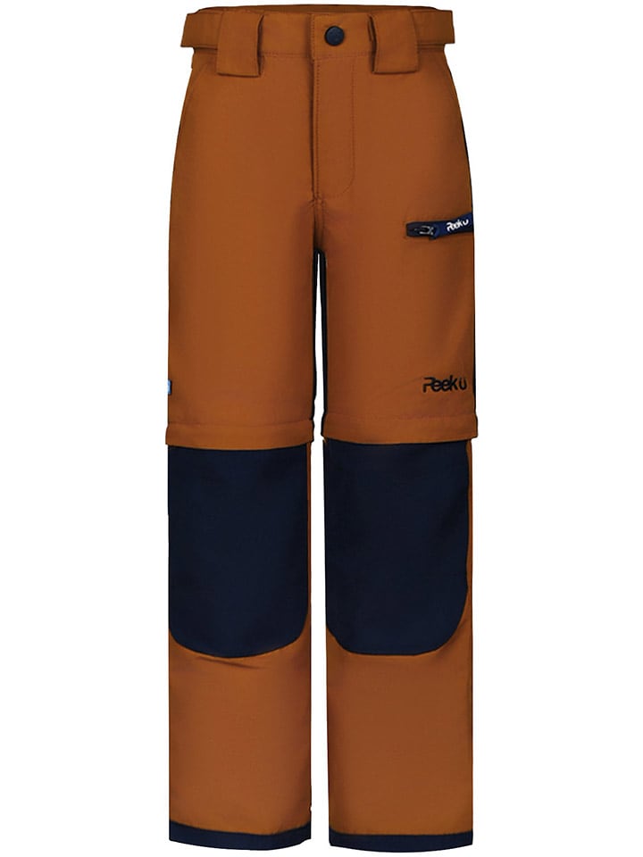 Peek U Spodnie trekkingowe Zipp-Off "Terra" w kolorze jasnobrązowo-granatowym rozmiar: 104
