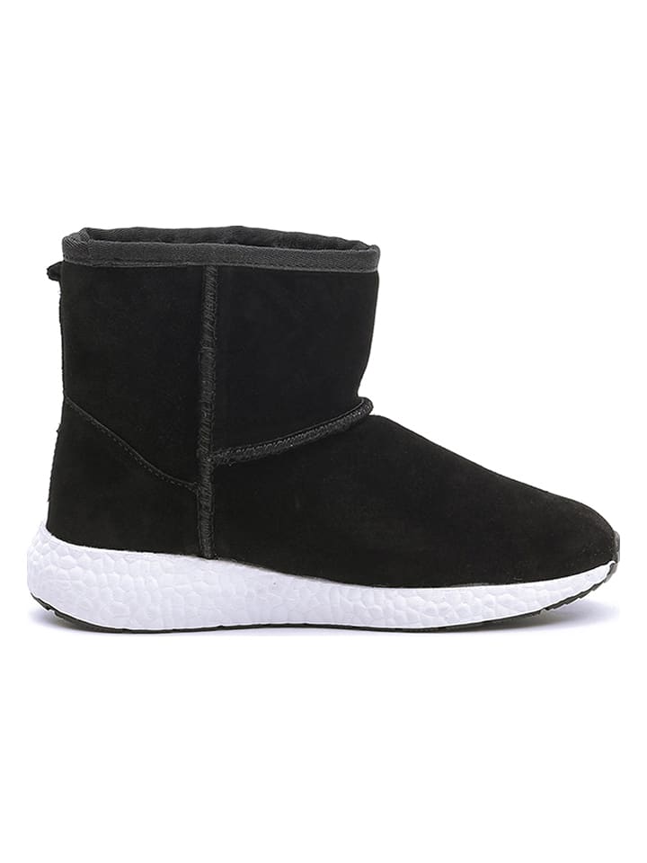 NICEBAY Skórzane botki zimowe "Boop" w kolorze czarnym rozmiar: 36
