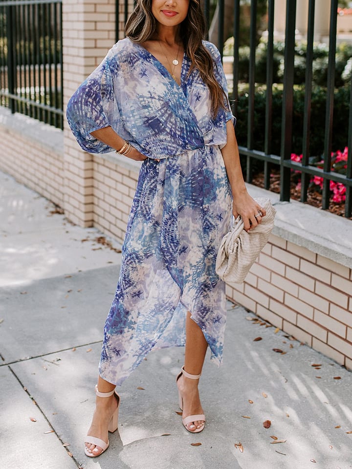 Milan Kiss Sukienka w kolorze niebiesko-białym rozmiar: S